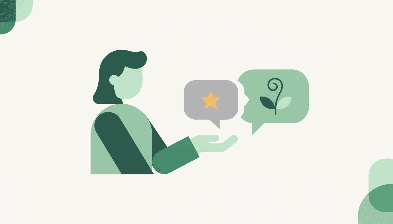 An owner turning a sealed empty review bubble into an open friendly conversation