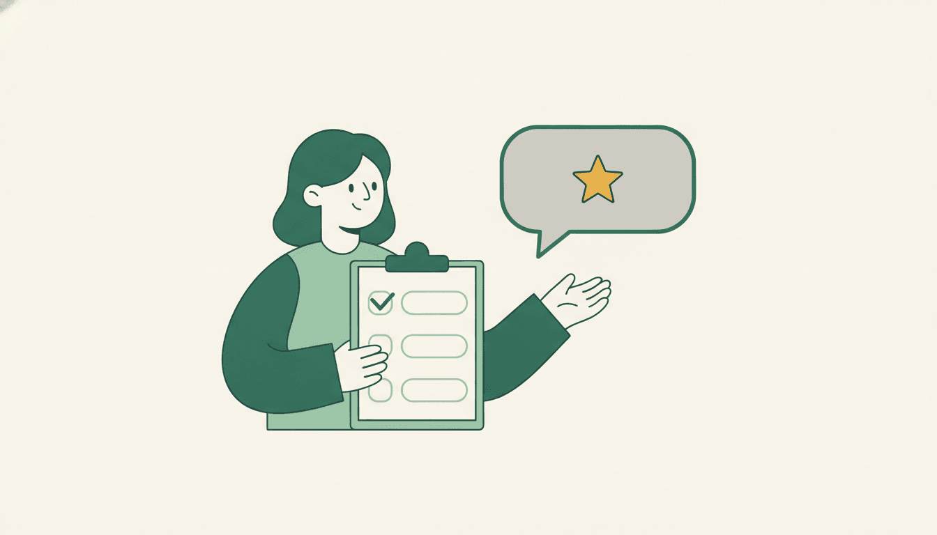 An owner with a checklist deciding whether a star-only review breaks the rules